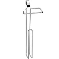 Suporte Porta Papel Higiênico Triplo para Caixa Acoplada Banheiro Cromado Stolf