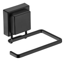 Suporte Porta Papel Higiênico Ventosa Preto Fosco Banheiro