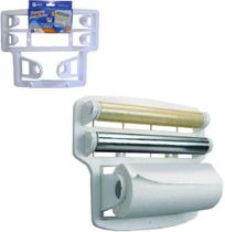 Suporte porta papel toalha aluminio filme de pvc de parede de plastico - DR UTIL