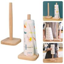 Suporte Porta Papel Toalha Guardanapo Bambu Mesa Cozinha Suporte Porta Papel Toalha Guardanapo Bambu Mesa Cozinha