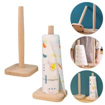 Suporte Porta Papel Toalha Guardanapo Bambu Mesa Cozinha