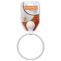 Suporte/Porta Para Toalha Com Ventosa Sem Furo, Sem Sujeira, Fácil Instalação Cor Branco - Perfetto