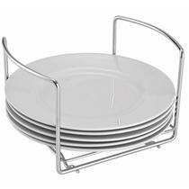 Suporte Porta Pratos de Mesa Posta Bancada Aramado para Guardar Organizador Armário Masutti Suporte Porta Pratos de Mesa Posta Bancada Aramado para Guardar Organizador Armário Masutti