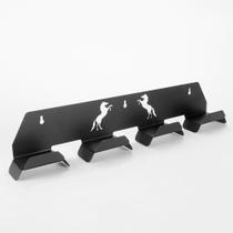 Suporte Porta Rédeas 4X - Cabeçada - Cabresto - Aço - Preto
