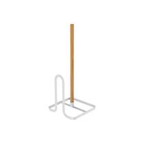 Suporte Porta Rolo de Papel Toalha Cozinha De Metal E Bambu Suporte Porta Rolo de Papel Toalha Cozinha De Metal E Bambu