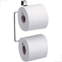 Suporte Porta Rolo Papel Higiênico Papeleira Duplo Caixa Privada Acoplada Cromado Arthi Suporte Porta Rolo Papel Higiênico Papeleira Duplo Caixa Privada Acoplada Cromado Arthi