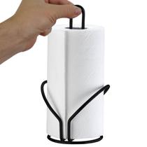 Suporte Porta Rolo Papel Toalha Aço Preto Fosco