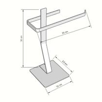 Suporte Porta Rolo Papel Toalha Mesa Cozinha Luxo Preto