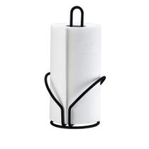 Suporte Porta Rolo Papel Toalha Mesa Cozinha Vertical Preto Fosco