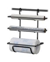 Suporte Porta Rolo Triplo Papel Toalha de Barra Cozinha Preto Ônix - 2801ox Future