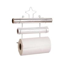 Suporte Porta Rolos Papel Toalha Para Cozinha Aço Estrela