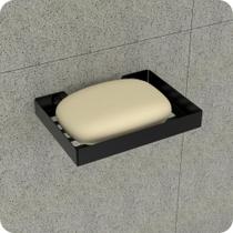 Suporte Porta Sabonete Para Banheiro de Parede Preto Plus