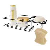Suporte Porta Sabonete Shampoo de Parede Banheiro Preto Fosco - 1383PT Future
