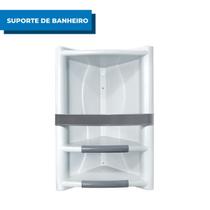 Suporte Porta Shampoo Condicionador Sabonete Branco de Parede Banheiro Box Cantoneira Casa Apartamento