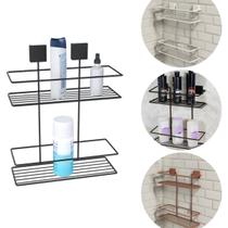 Suporte Porta Shampoo Duplo 2 Andares Organizador Banheiro