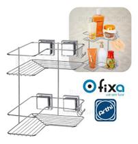 Suporte Porta Shampoo Duplo Parede Ventosa Alta Durabilidade