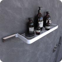 Suporte Porta Shampoo Para Banheiro Branco e Cromo Empire