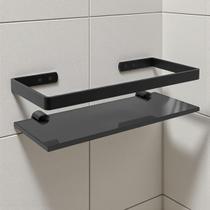 Suporte porta shampoo prateleira de vidro 10x25