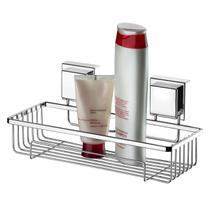 Suporte Porta Shampoo Prateleira Ventosa Parede Banheiro Cromado - 8050 Future Suporte Porta Shampoo Prateleira Ventosa Parede Banheiro Cromado - 8050 Future