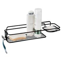 Suporte Porta Shampoo Sabonete Aramado Banho Prateleira Banheiro Parede Preto Fosco - 986PT Future Suporte Porta Shampoo Sabonete Aramado Banho Prateleira Banheiro Parede Preto Fosco - 986PT Future