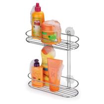 Suporte Porta Shampoo Sabonete Com Ventosa Banheiro Box Cromado Arthi