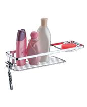 Suporte Porta Shampoo Sabonete Prateleira De Banheiro Parede Cromado - 1107 Future