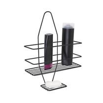 Suporte Porta Shampoo Sabonete Prateleira de Pendurar Registro Box Banheiro Preto Fosco - 26/5 Azzo