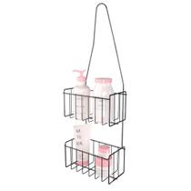 Suporte Porta Shampoo Suspenso 2 Andares Sem Furos Box Banheiro