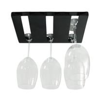 Suporte Porta Taças de Teto para 6 taças Base 8 Cm Preto Suporte Porta Taças de Teto para 6 taças Base 8 Cm Preto