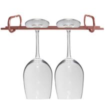 Suporte Porta Taças Reto 25cm Organizador De Taças Suspenso Rose Gold Suporte Porta Taças Reto 25cm Organizador De Taças Suspenso Rose Gold