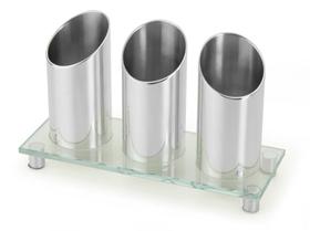 Suporte Porta Talheres de Mesa 3 Divisões Vidro Buffet Restaurante Servir Colher Garfo Faca Alto Padrão Qualidade Requinte Suporte Porta Talheres de Mesa 3 Divisões Vidro Buffet Restaurante Servir Colher Garfo Faca Alto Padrão Qualidade Requinte