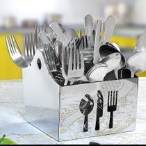 Suporte Porta Talheres de Mesa Inox Escovado - Gourmet Suporte Porta Talheres de Mesa Inox Escovado - Gourmet