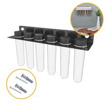 Suporte Porta Temperos e Condimentos Organizador Para Cozinha 6 Frascos de 25ml Tubetes Multiuso Suporte Porta Temperos e Condimentos Organizador Para Cozinha 6 Frascos de 25ml Tubetes Multiuso