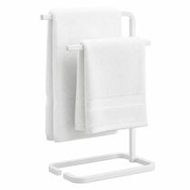 Suporte Porta Toalha Branco de Rosto Duplo para Bancada de Banheiro Lavabo - ÉdeCasaMóveis Suporte Porta Toalha Branco de Rosto Duplo para Bancada de Banheiro Lavabo - ÉdeCasaMóveis