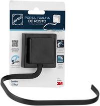 Suporte Porta Toalha de Rosto Banheiro Lavabo Sem Furo Fixação Dupla Face 3M Escovado Arthi Suporte Porta Toalha de Rosto Banheiro Lavabo Sem Furo Fixação Dupla Face 3M Escovado Arthi