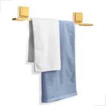 Suporte Porta Toalha de Rosto Banheiro Sem Furo 3M Dourado Arthi Suporte Porta Toalha de Rosto Banheiro Sem Furo 3M Dourado Arthi