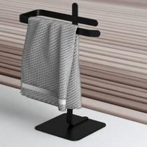 Suporte Porta Toalha De Rosto Lavabo Bancada Preto Fosco Suporte Porta Toalha De Rosto Lavabo Bancada Preto Fosco