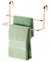 Suporte Porta Toalha Duplo Toalheiro Prático Box Banheiro Cobre Rose Gold - 1612rg Future