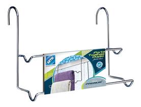 Suporte Porta Toalha Em Aço Cromado Duplo Encaixe Box 1243