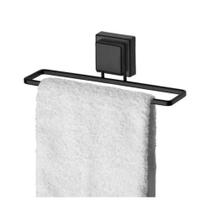 Suporte Porta Toalha Rosto Banheiro Lavabo C Ventosa Preto