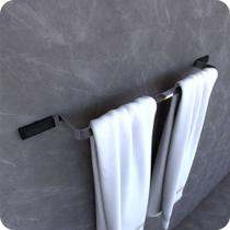 Suporte Porta Toalhas De Banho Cromado e Preto Empire - CromoShop