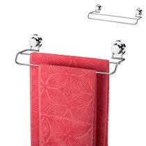 Suporte porta toalhas de rosto mão banho para lavabo banheiro toalheiro duplo com ventosa parede