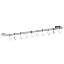 Suporte Porta Utensílios Cozinha 15 Ganchos 80cm Cromado FS