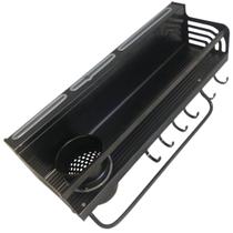 Suporte Porta Utensílios Temperos Cozinha Parede 6 Ganchos