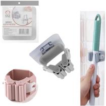 Suporte Porta Vassoura Com Encaixe De Plástico Autoadesivo