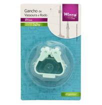 Suporte Porta Vassoura De Plástico Autoadesivo Colors 7,5cm