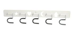 Suporte Porta Vassouras Rodo Organizador 5 Ganchos