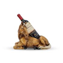 Suporte Porta Vinho Cavalo Marrom 32 Cm Decoração Sofisticada Em Gesso - VÁRIAS VARIEDADES Suporte Porta Vinho Cavalo Marrom 32 Cm Decoração Sofisticada Em Gesso - VÁRIAS VARIEDADES