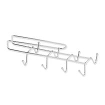 Suporte Porta Xicaras 8 Lugares Aço Cromado Para Armários - Niquelplast Suporte Porta Xicaras 8 Lugares Aço Cromado Para Armários - Niquelplast