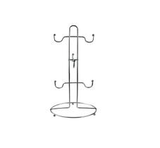 Suporte Porta Xícaras Aço Cromado 6 Ganchos Vertical Decora